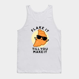 Flake It Till You Make It Cute Pastry Pun Tank Top